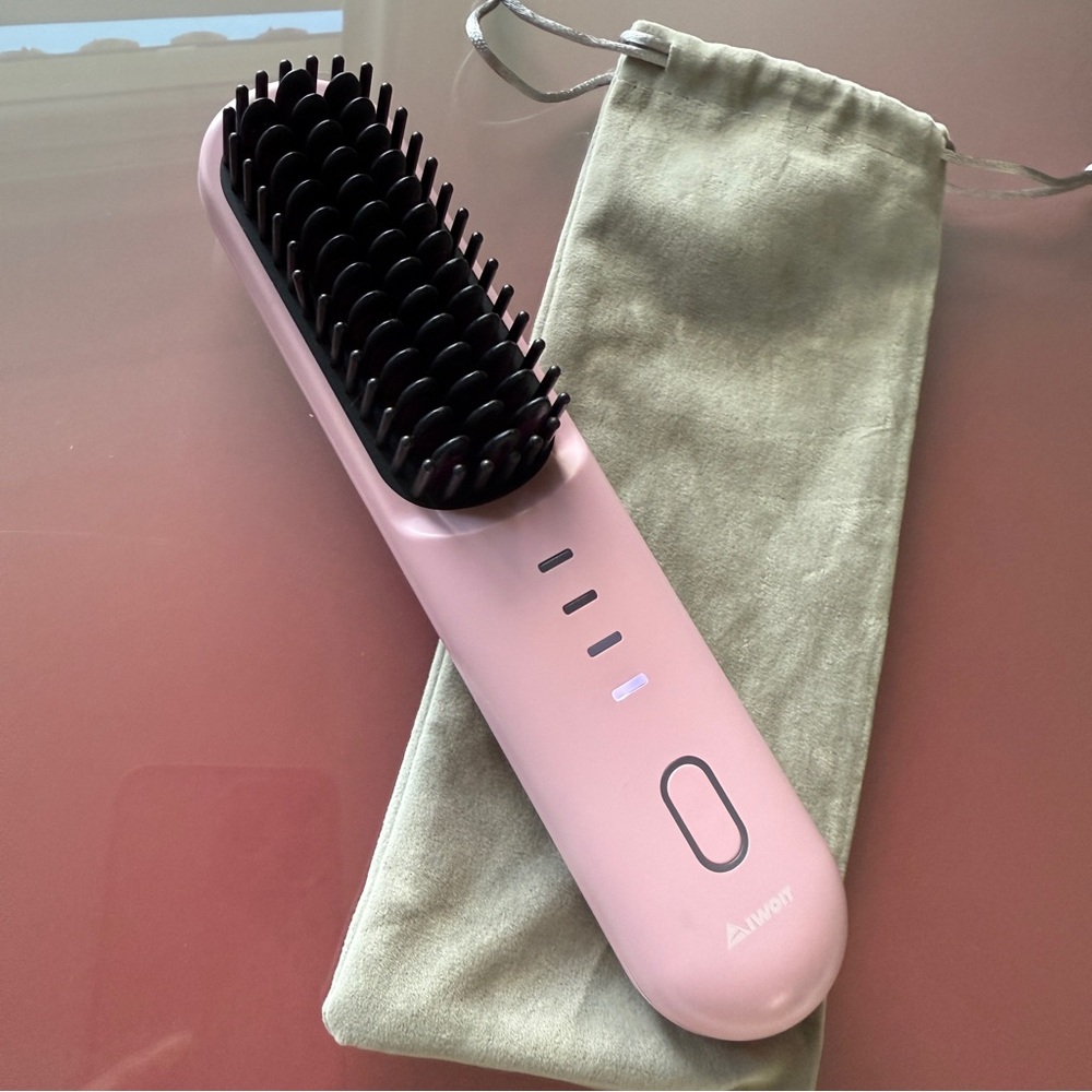 Pink Hair Straightening Brush